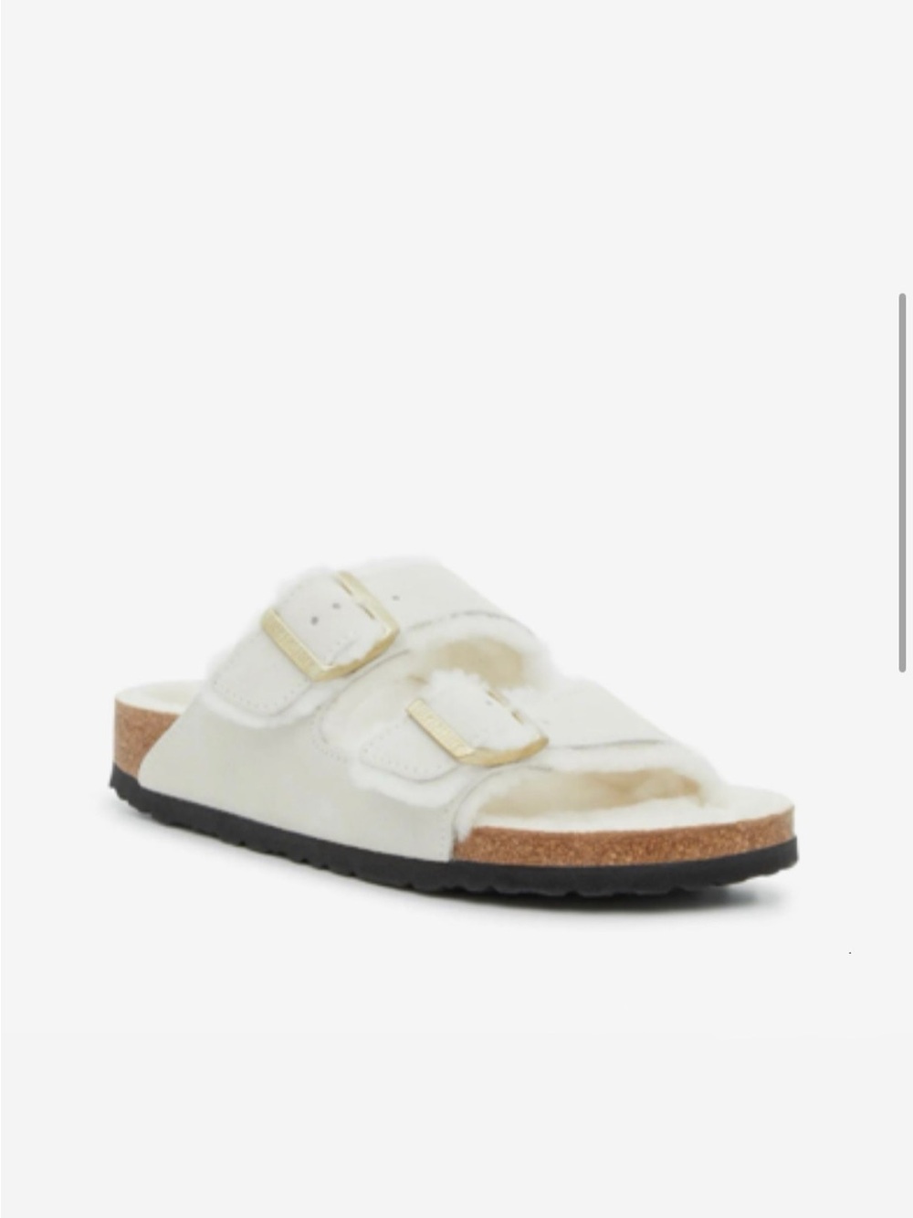 Birkenstock Arizona Shearling Slide Sandal - Women's Size 40 (Off-White)
